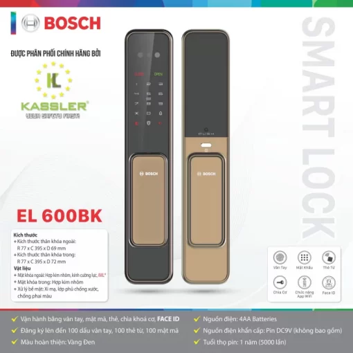 Khoá vân tay Bosch EL 600BK